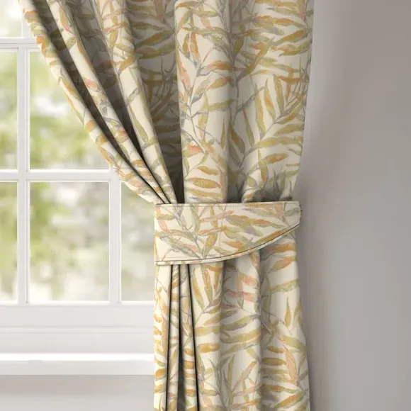 Leaf Design Curtain Tieback - Apricot, Fabric