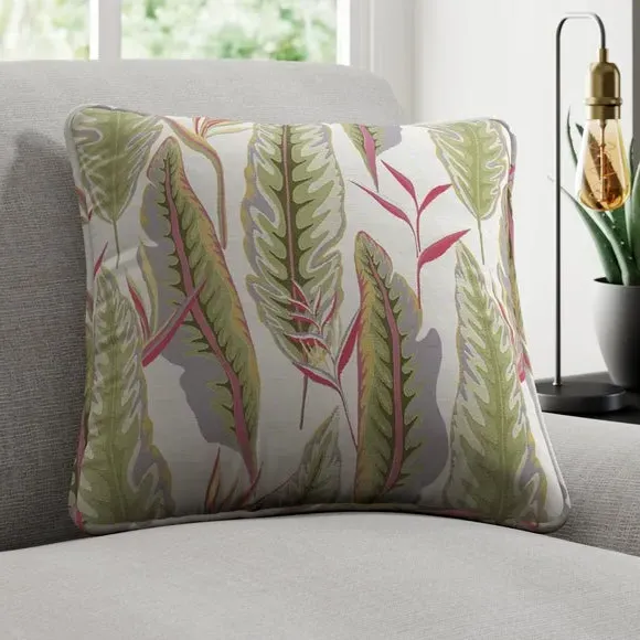 Leaf Design Cushion Cover - Chintz