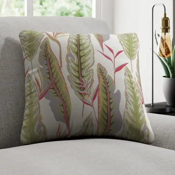 Leaf Design Cushion Cover - Chintz image