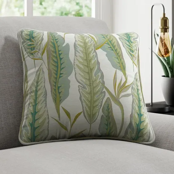 Leaf Design Cushion Cover - Pampas