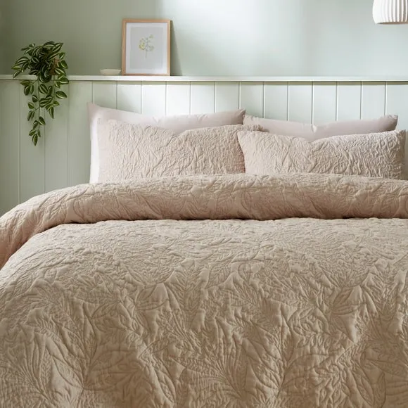 Leaf Duvet Cover & Pillowcase Set - Natural