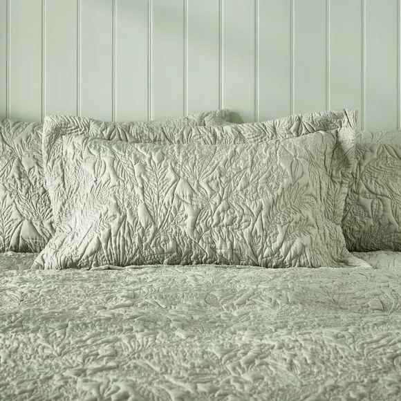 Leaf Duvet Cover & Pillowcase Set - Sage