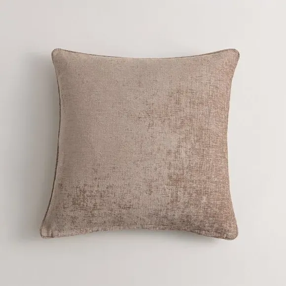 Leaf Jacquard Cushion with Piping - Butterscotch