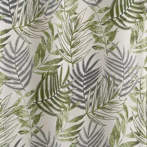 Leaf Jacquard Eyelet Curtains - Fern, Polyester
