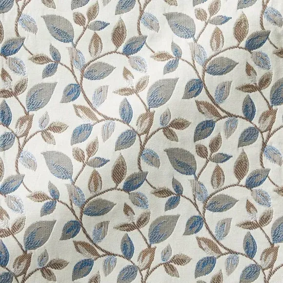 Leaf Pattern Fabric By the Metre - Navy