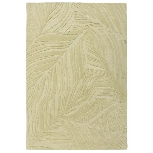 Leaf Pattern Rug - Sage, Wool