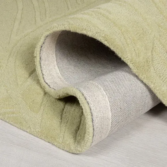 Leaf Pattern Rug - Sage, Wool