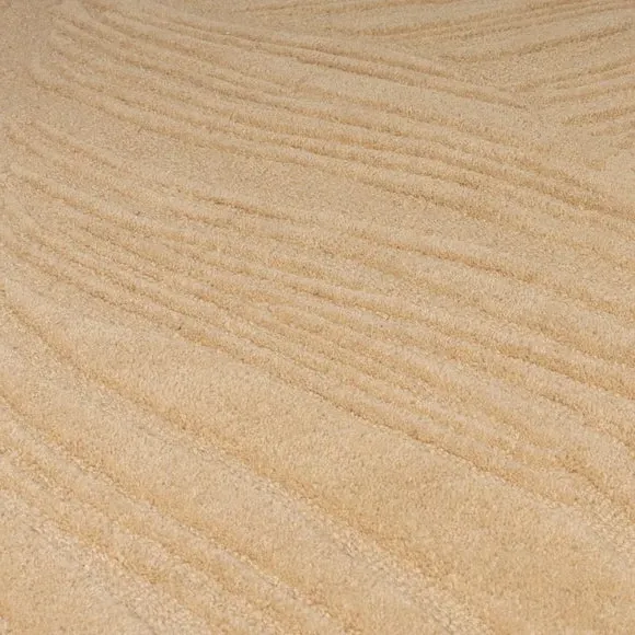 Leaf Pattern Rug - Stone, Wool