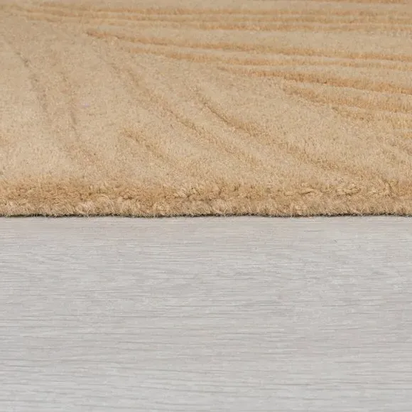 Leaf Pattern Rug - Stone, Wool