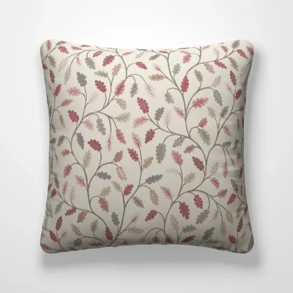 Leaf Print Cushion Cover - Fig