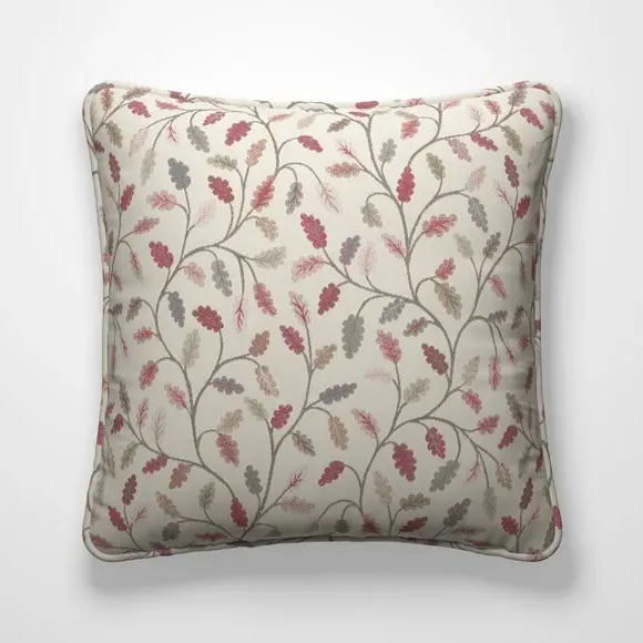 Leaf Print Cushion Cover - Fig