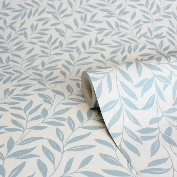 Leaf Trail Wallpaper - Ashley Blue