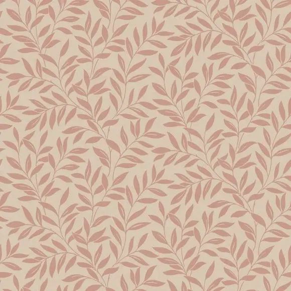 Leaf Trail Wallpaper - Soft Clay