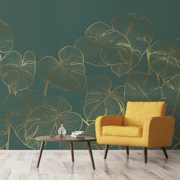 Leaves Wall Mural - Green