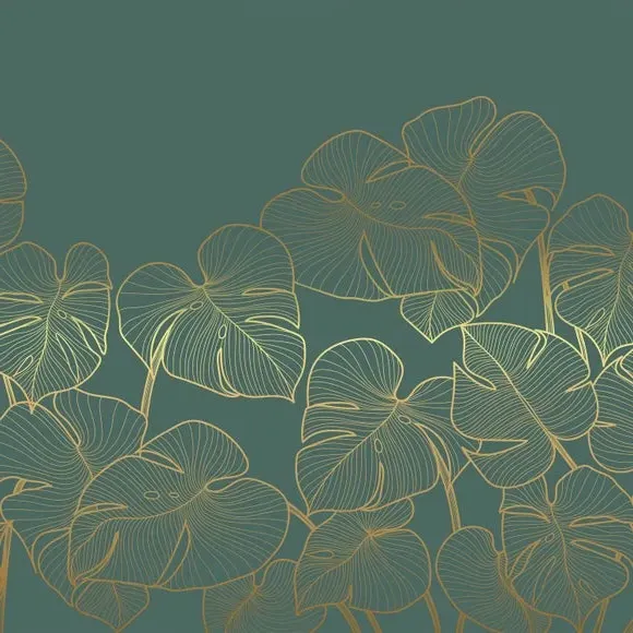 Leaves Wall Mural - Green