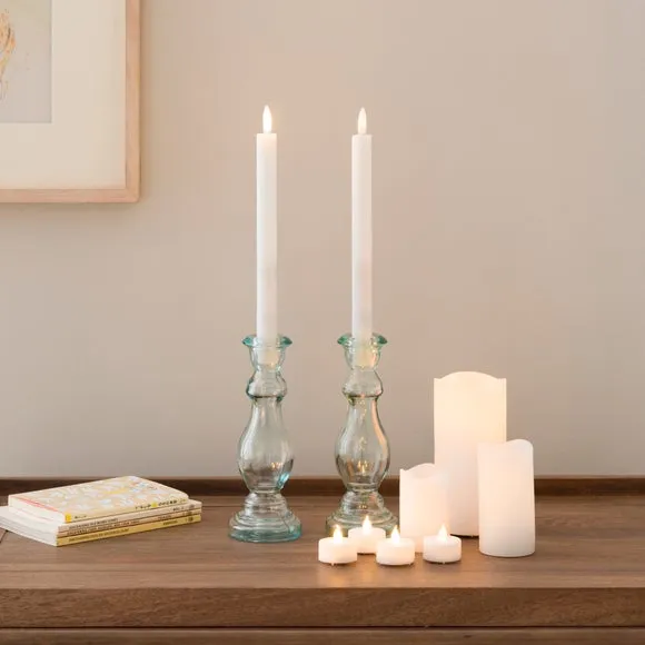 LED Candle Collection Set - White, Wax image