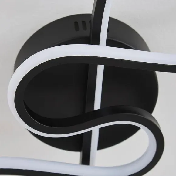 LED Ceiling Light with Dimmer - Black