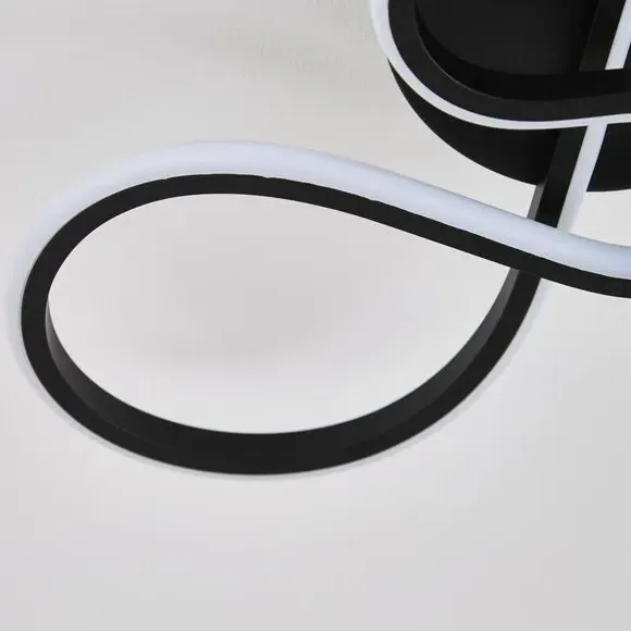 LED Ceiling Light with Dimmer - Black