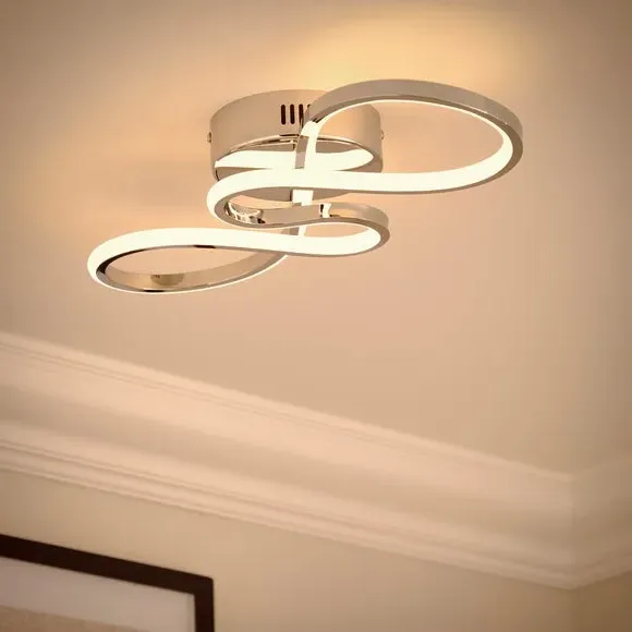 LED Ceiling Light with Dimmer - Chrome