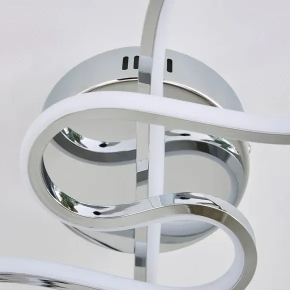 LED Ceiling Light with Dimmer - Chrome