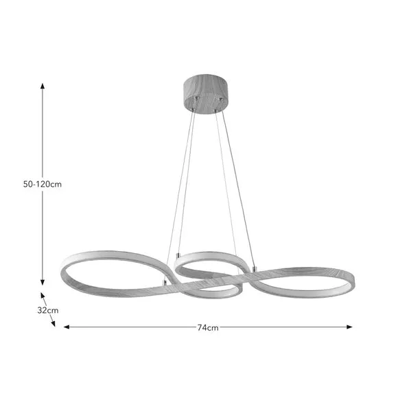 LED Ceiling Light with Wire Suspension - Natural
