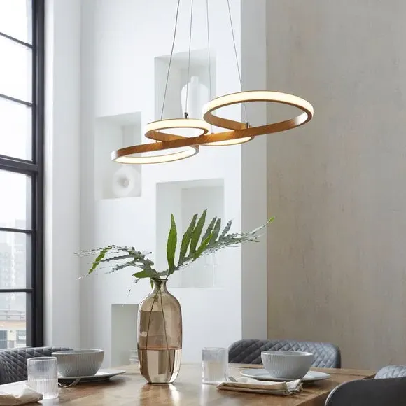 LED Ceiling Light with Wire Suspension - Natural