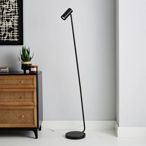 LED Floor Lamp with Dimmer - Black