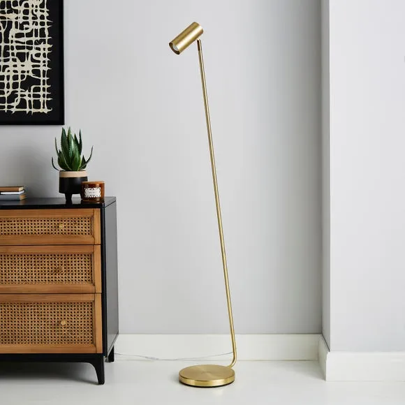 LED Floor Lamp with Dimmer - Gold