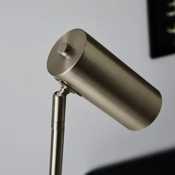 LED Floor Lamp with Dimmer - Satin Nickel