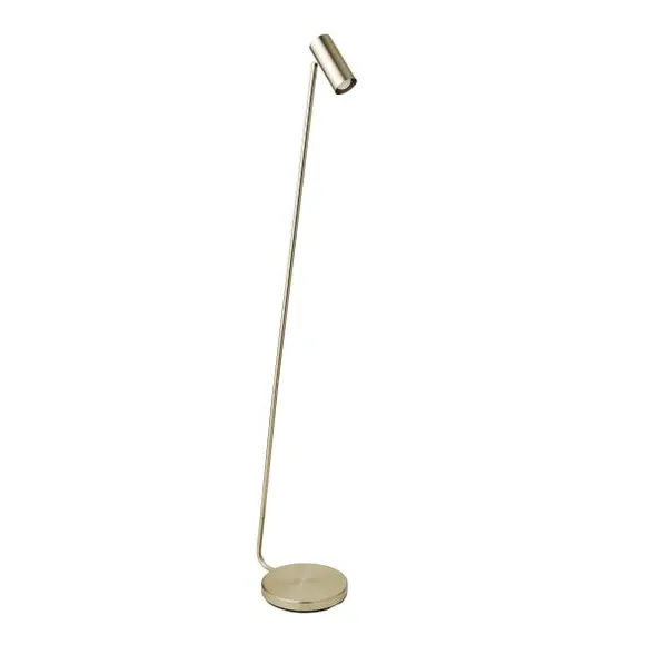 LED Floor Lamp with Dimmer - Satin Nickel