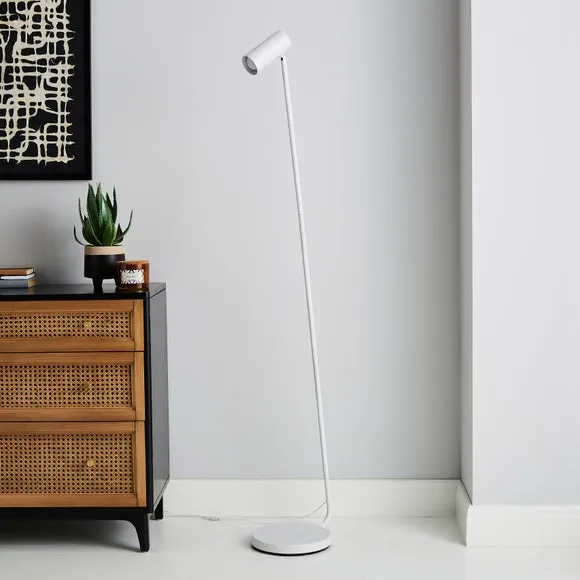 LED Floor Lamp with Dimmer - White