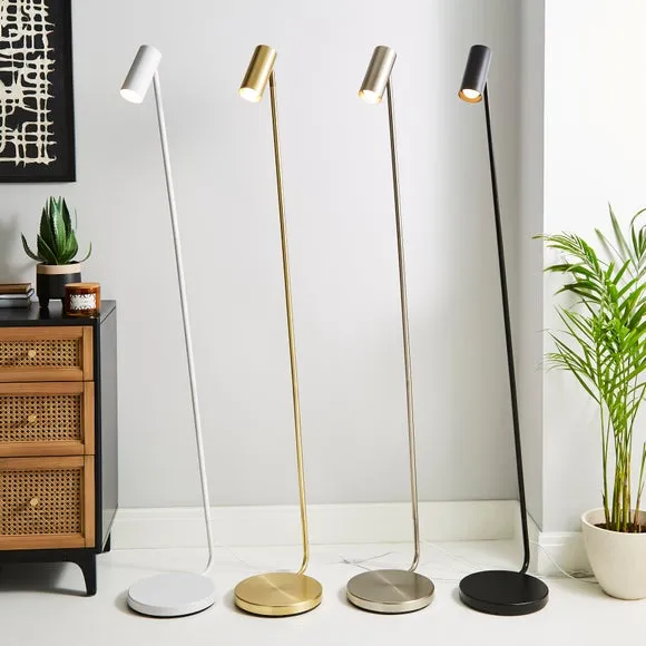 LED Floor Lamp with Dimmer - White