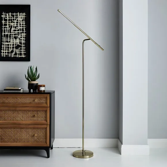 LED Floor Lamp with Touch Switch - Gold