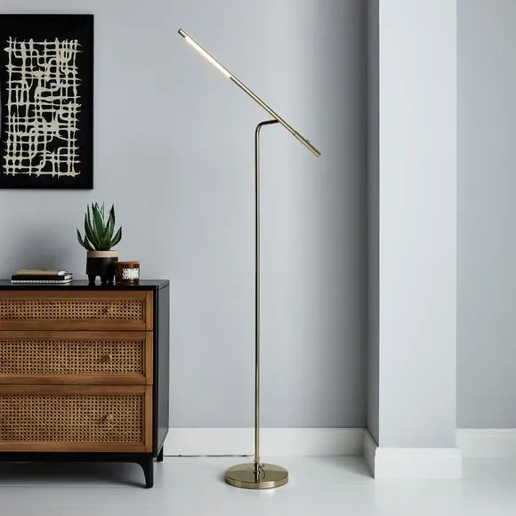 LED Floor Lamp with Touch Switch - Gold