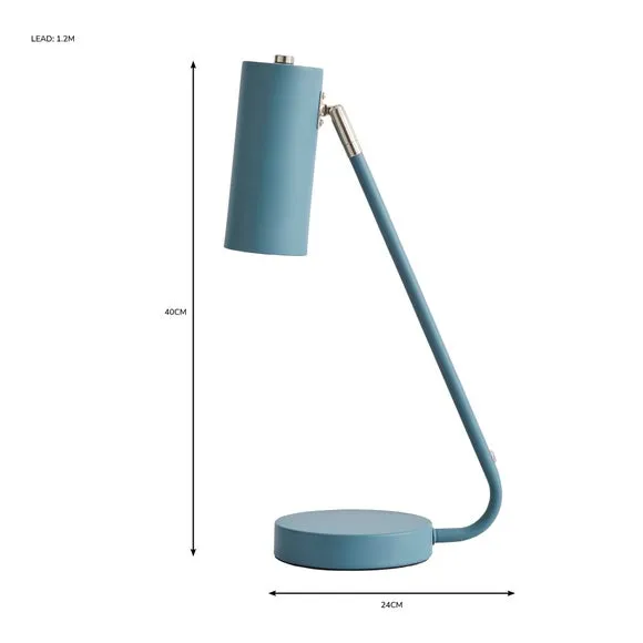 LED Table Lamp with Touch Dimmer - Pacific Blue