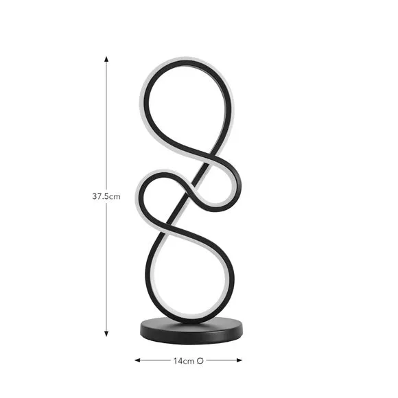 LED Touch Dimmable Table Lamp - Black