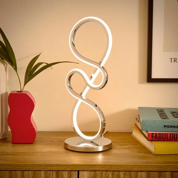 LED Touch Dimmable Table Lamp - Chrome