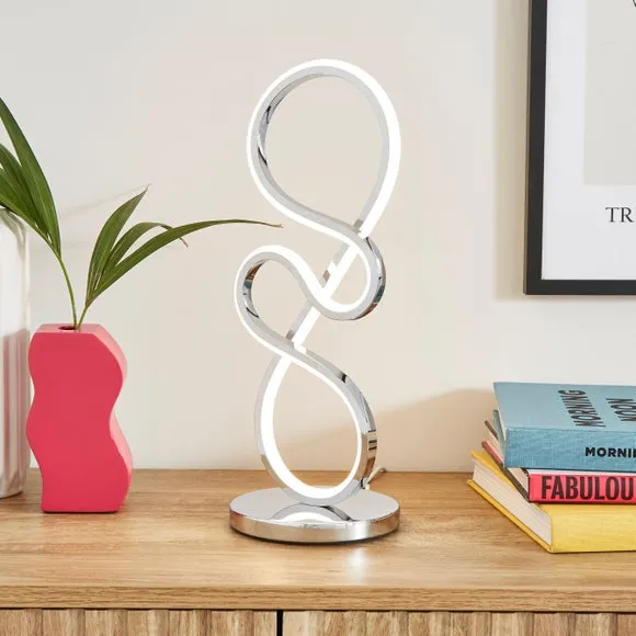 LED Touch Dimmable Table Lamp - Chrome