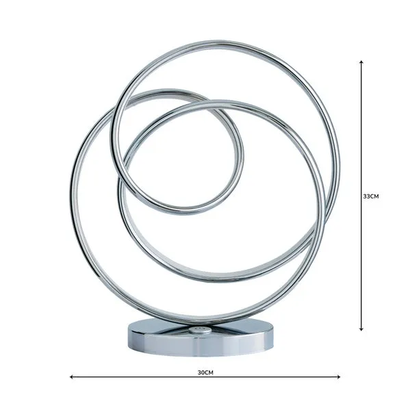 LED Touch Dimmable Table Lamp - Silver, Steel