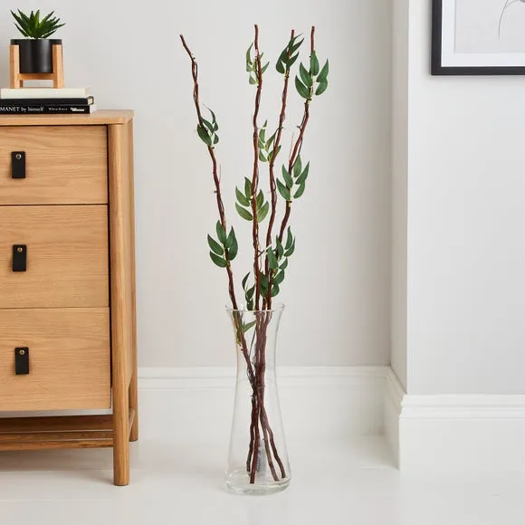 LED Twig Lights with Leaves - Green, Faux Foliage