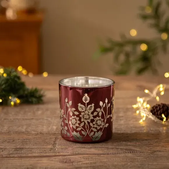 LED Twinkle Gel Candle - Red, Glass