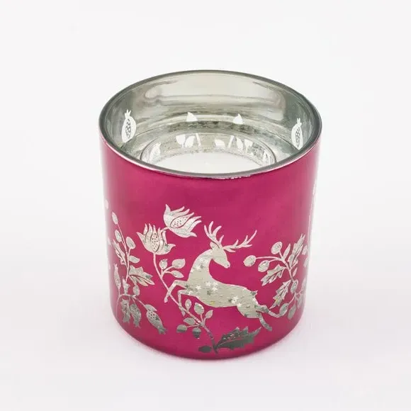 LED Twinkle Gel Candle - Red, Glass