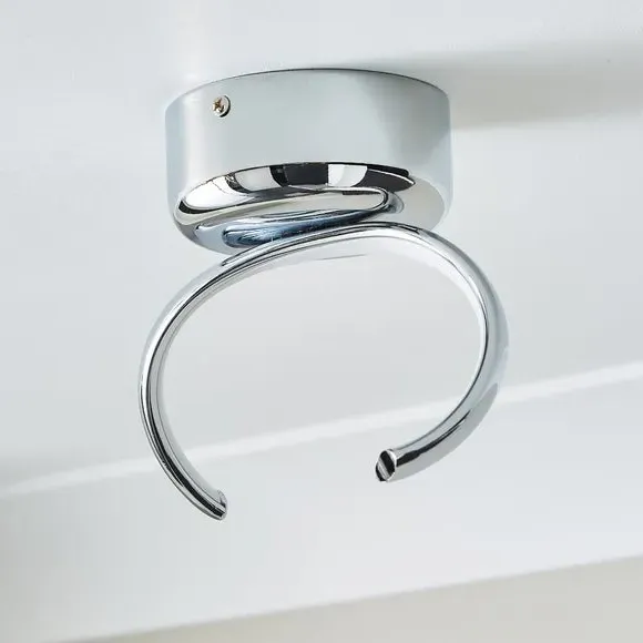 LED Wall Light with Swirl Design - Chrome