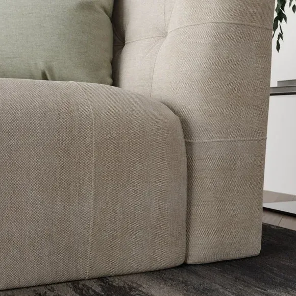 Left Corner Modular Sofa Piece - Natural, Chenille