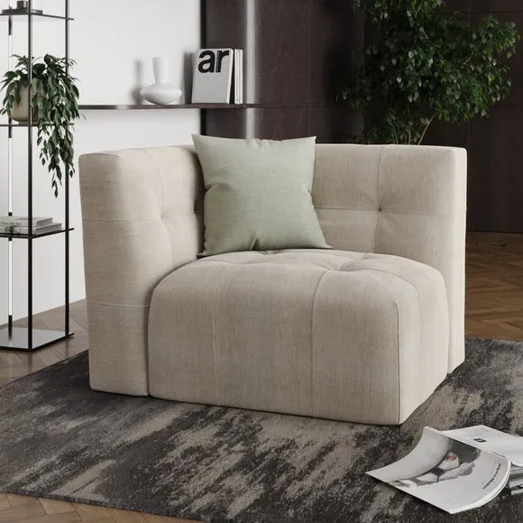 Left Corner Modular Sofa Piece - Natural, Chenille image