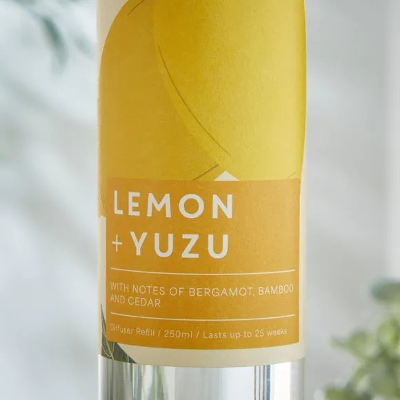 Lemon Yuzu Diffuser with Refill Set - Yellow