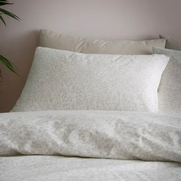 Leopard Print Duvet Cover Set - Natural, Cotton