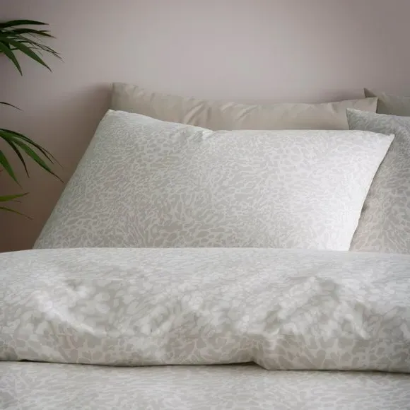 Leopard Print Duvet Cover Set - Natural, Cotton