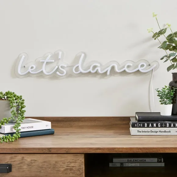 Let's Dance Neon Wall Light - Clear, LED