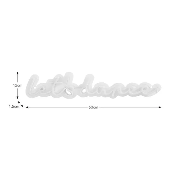 Let's Dance Neon Wall Light - Clear, LED
